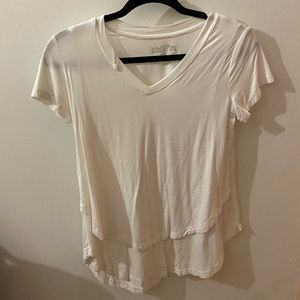 Latched Mama Boyfriend V-Neck Nursing Tee White